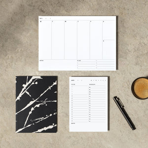 Layflat Notebook + Recycled Planner Set