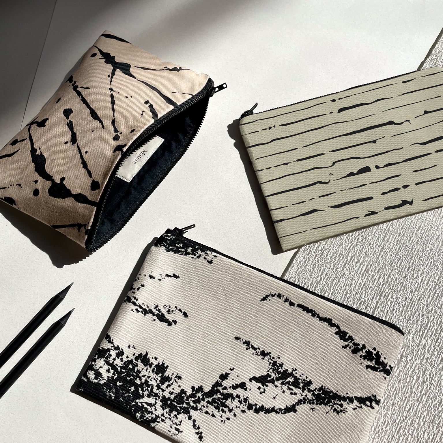 Organic Cotton Zip Case - Kyoto Print
