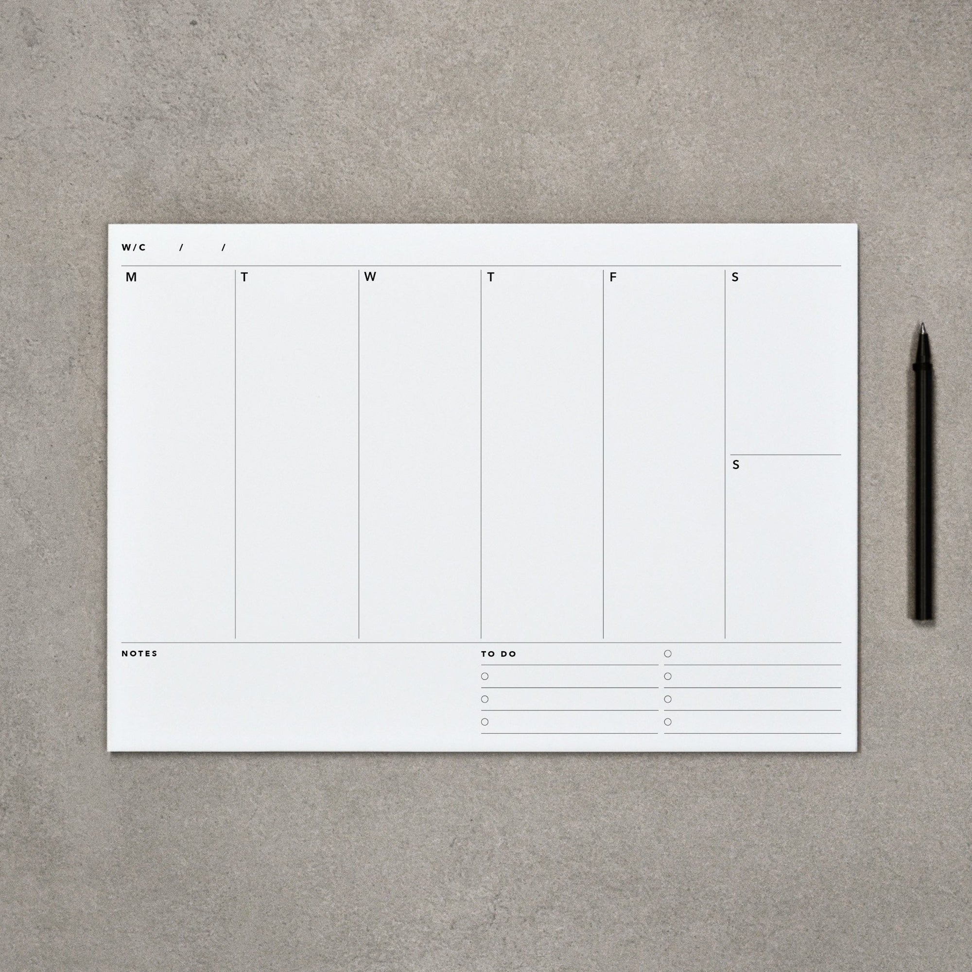 A4 recycled weekly desk planner (Seconds)