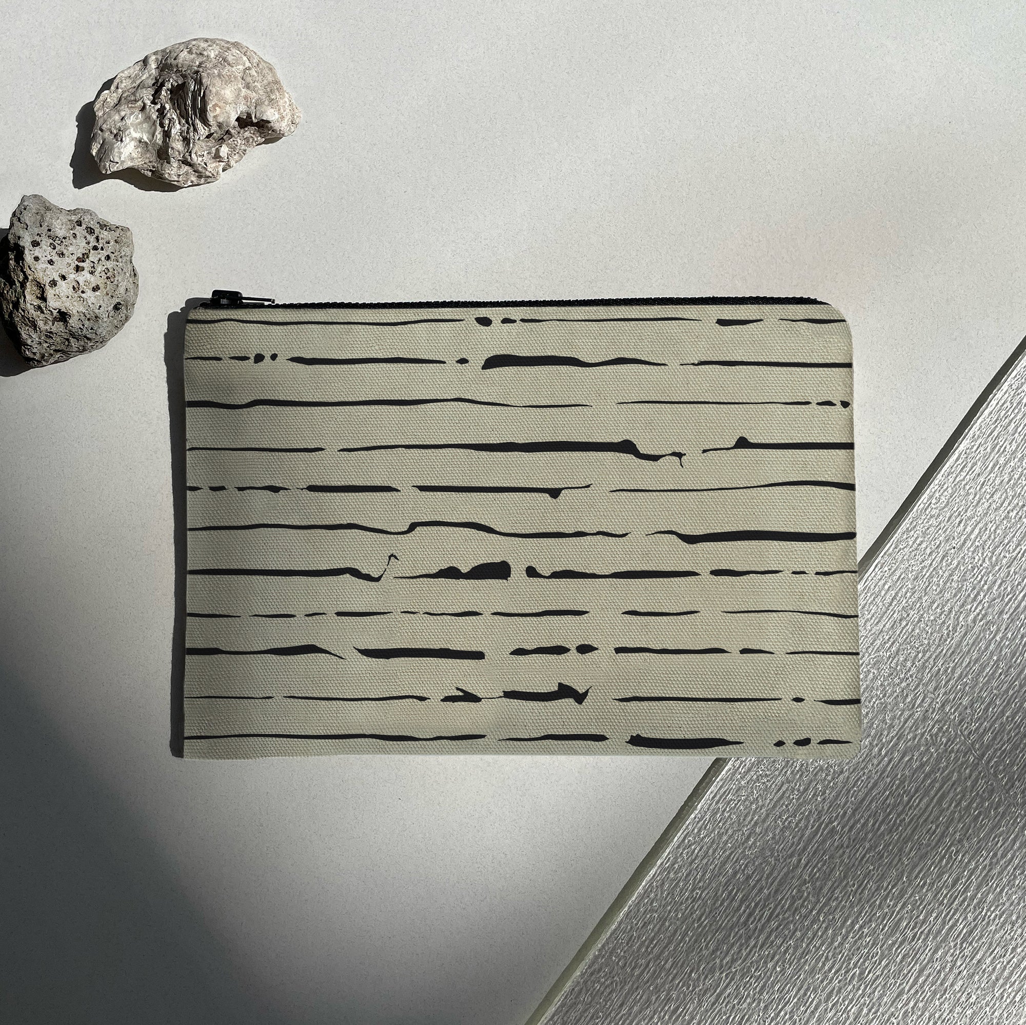 Organic Cotton Zip Case - Tide Print
