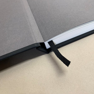Waves matte black hardcover layflat notebook