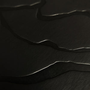 Waves matte black hardcover layflat notebook