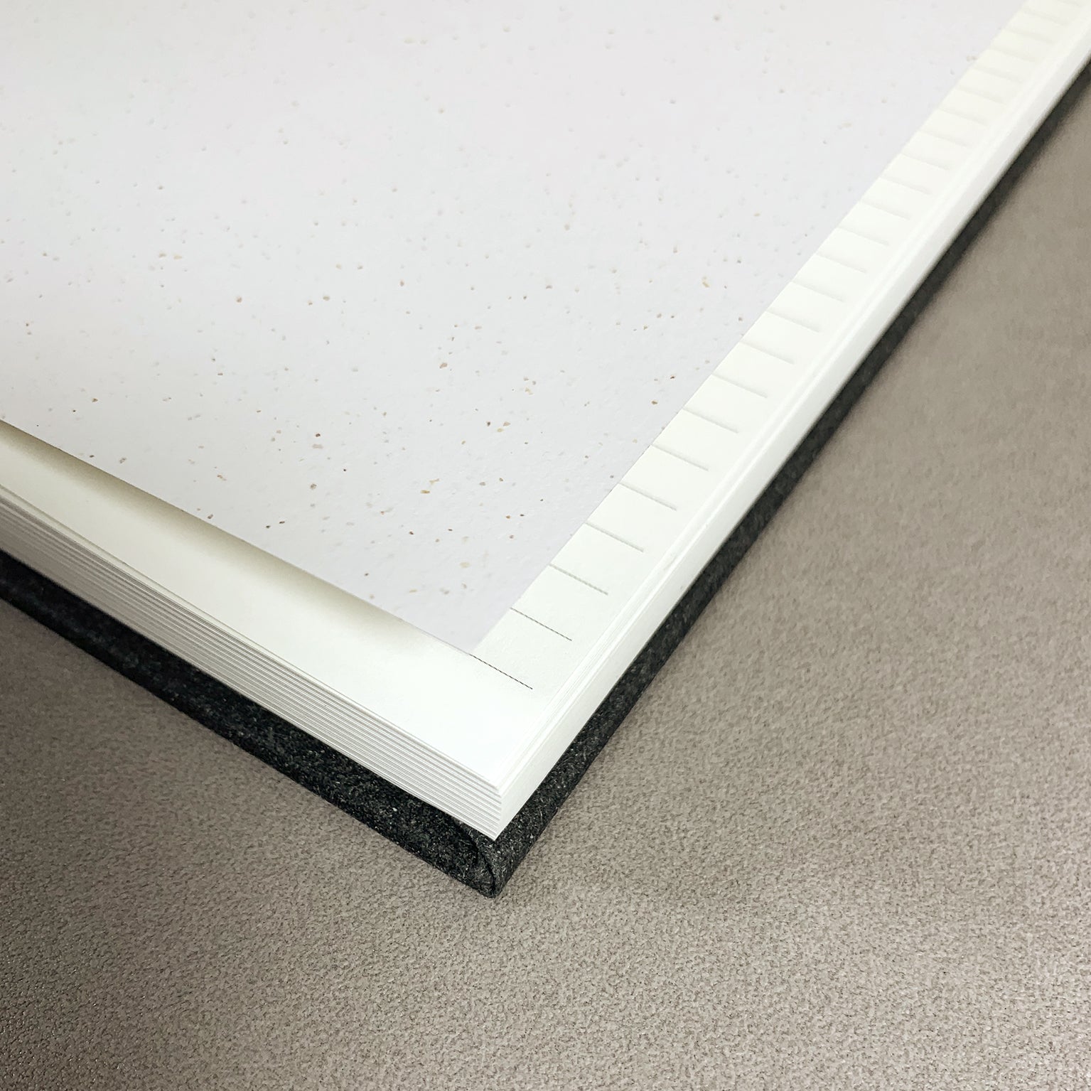 Recycled leather layflat notebook