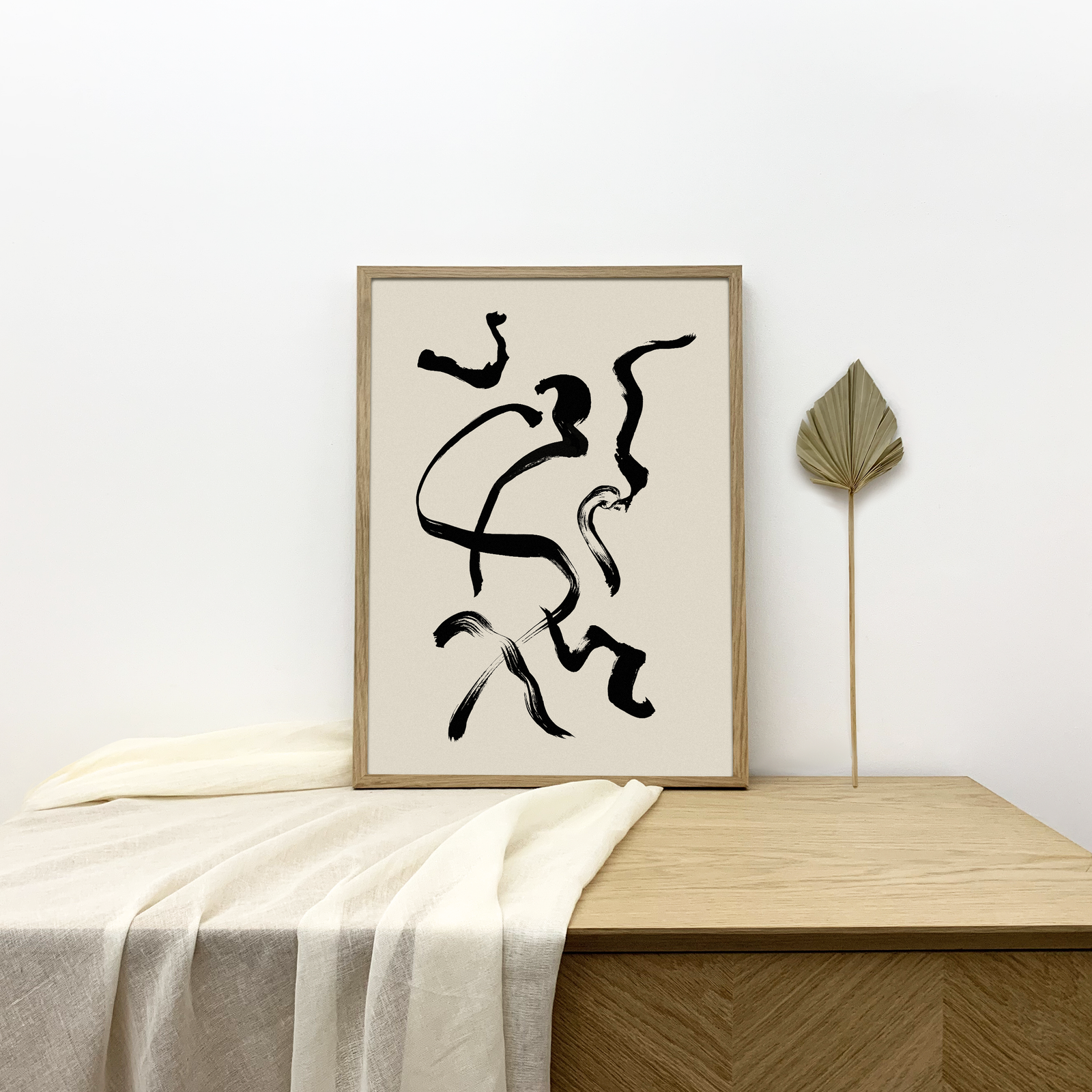 Brush dance 01 wall print