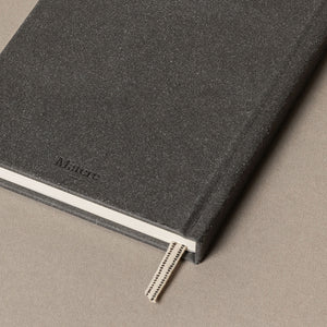 Recycled leather layflat notebook