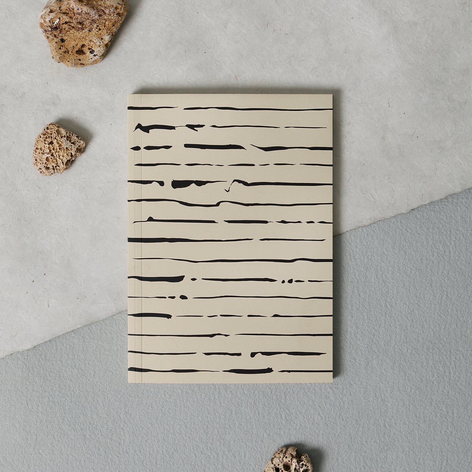 A5 Layflat Softcover Notebook - Tide Print