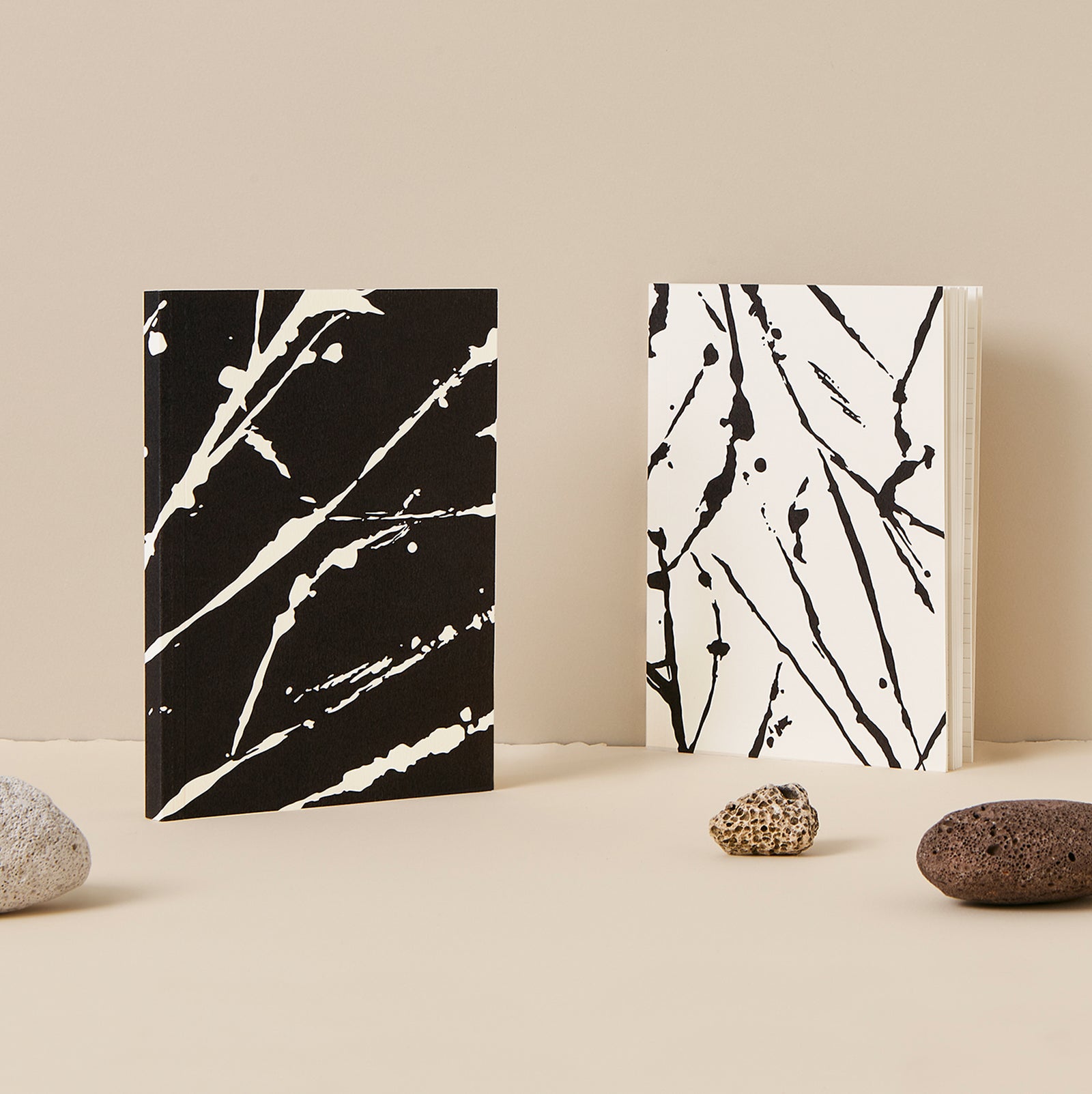 A5 Layflat Softcover Notebook - Abstract Markings (Set of two)