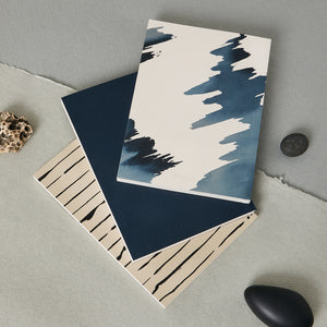 A5 Layflat Softcover Notebook - Tide Print