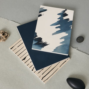 A5 Layflat Softcover Notebook - Navy Linen