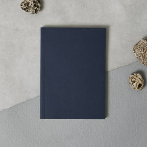 A5 Layflat Softcover Notebook - Navy Linen