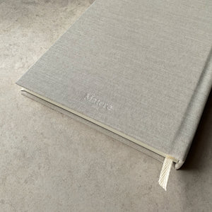 A5 Layflat hardcover notebook - Linen Recycled Ocean Plastics