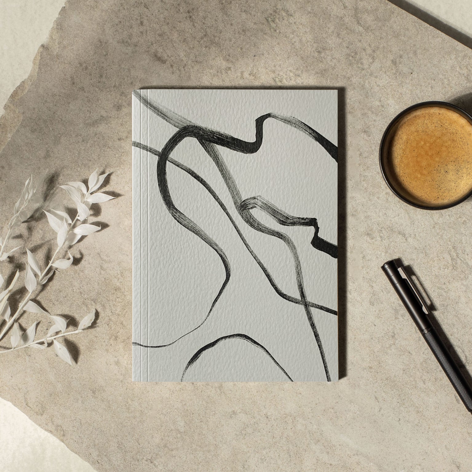 A5 Layflat Softcover Notebook - Calla Print