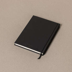 Waves matte black hardcover layflat notebook