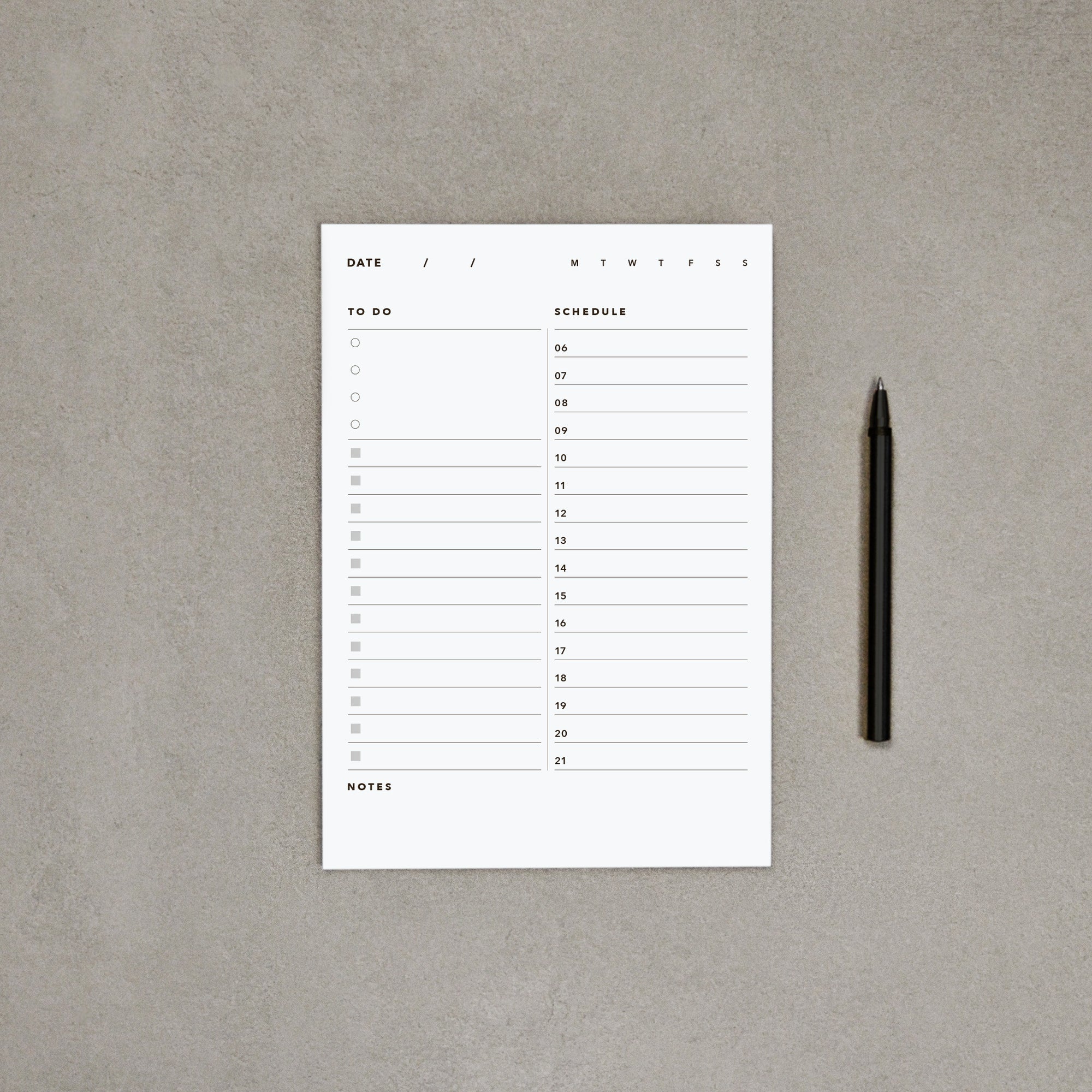 A5 Recycled Daily Desk Planner
